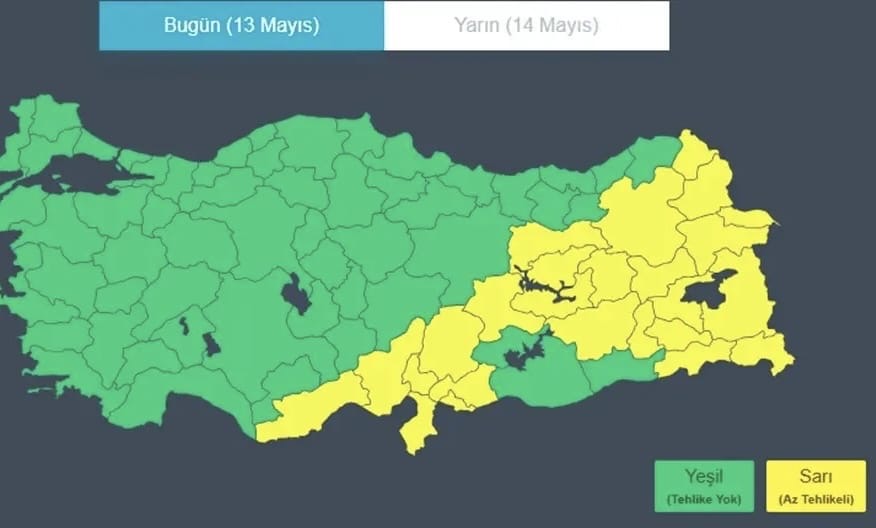 Meteoroloji, Adana ve 24 İli Uyardı