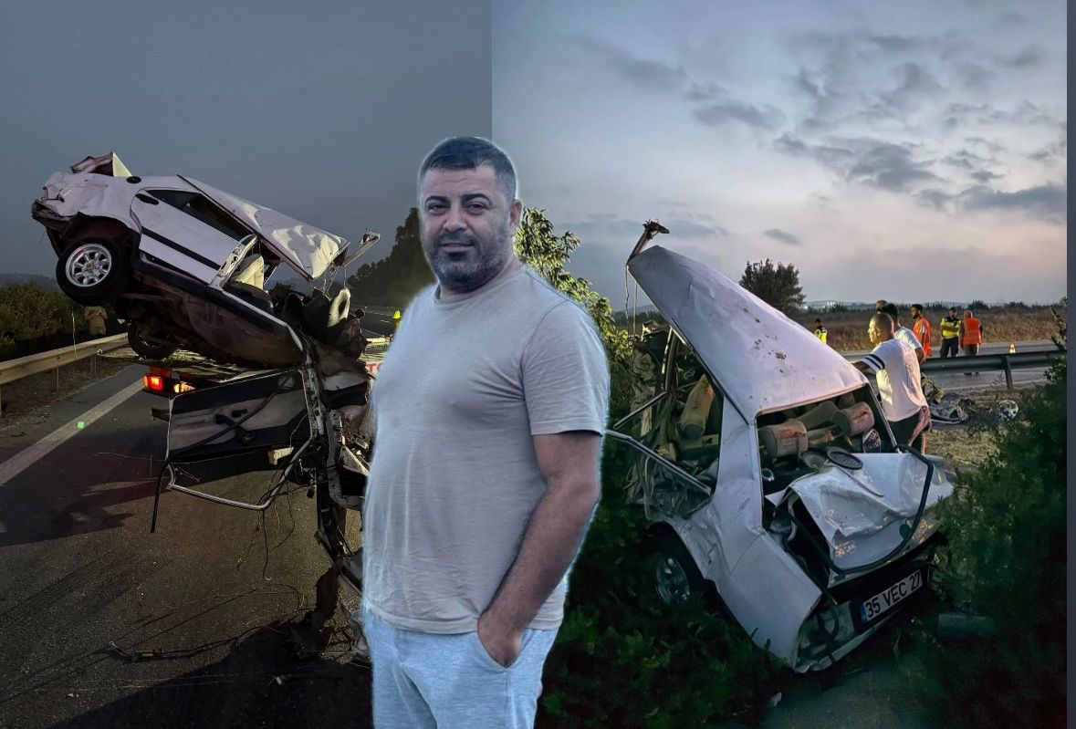 Otomobil Refüje Çarpıp İkiye Bölündü