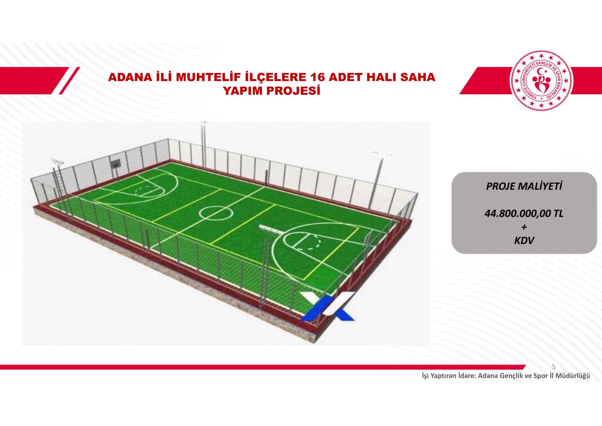 ADANA’YA 830 MİLYON LİRALIK DEV SPOR YATIRIMI