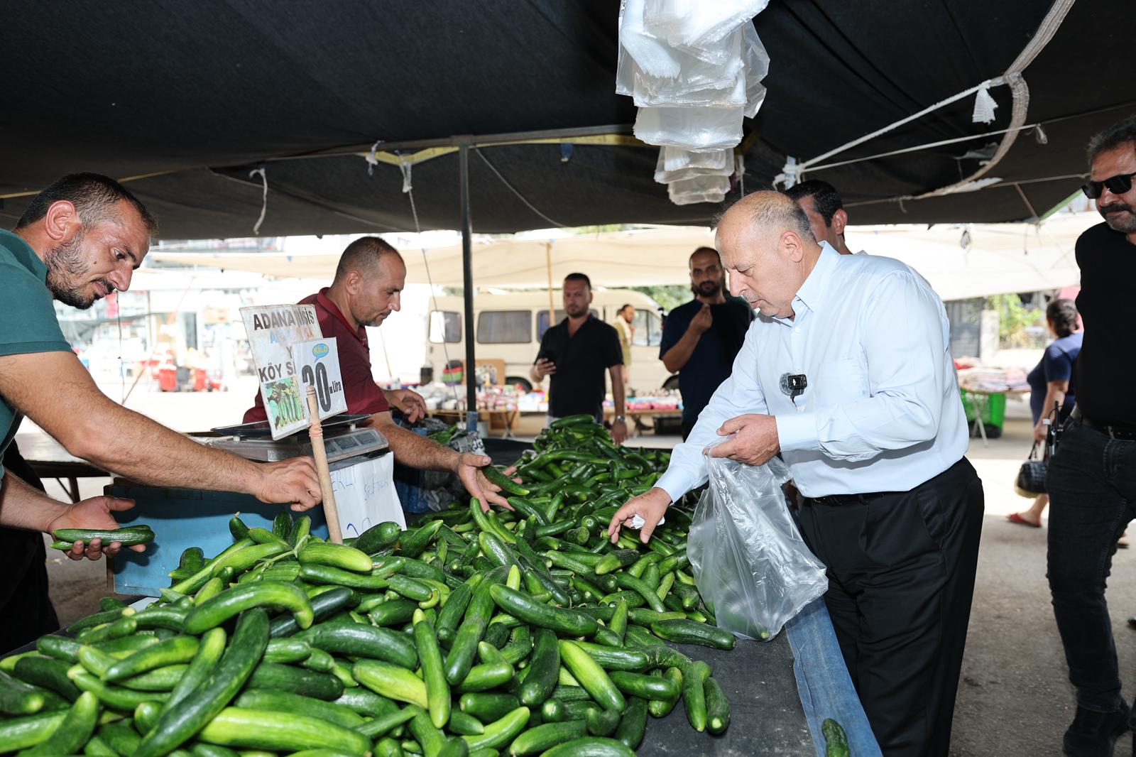 HALKIN BAŞKANI DEMİRÇALI’DAN YENİDOĞAN SEMT PAZARINA ZİYARET