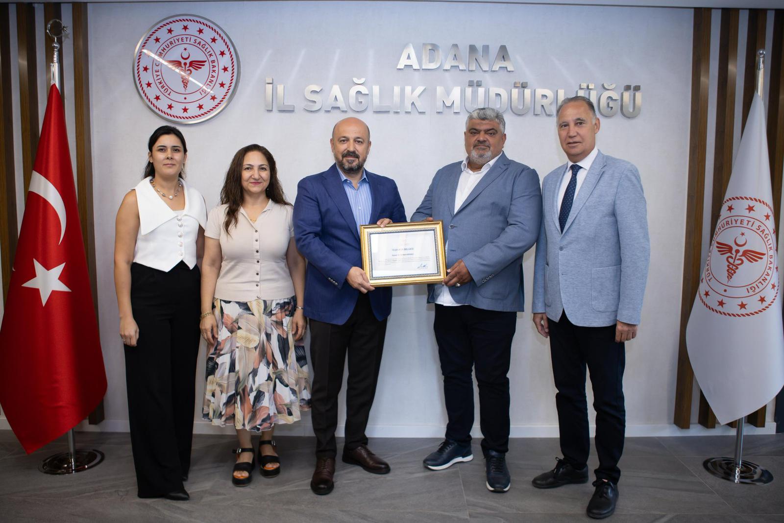 Halil Nacar’dan  teşekkür belgesi