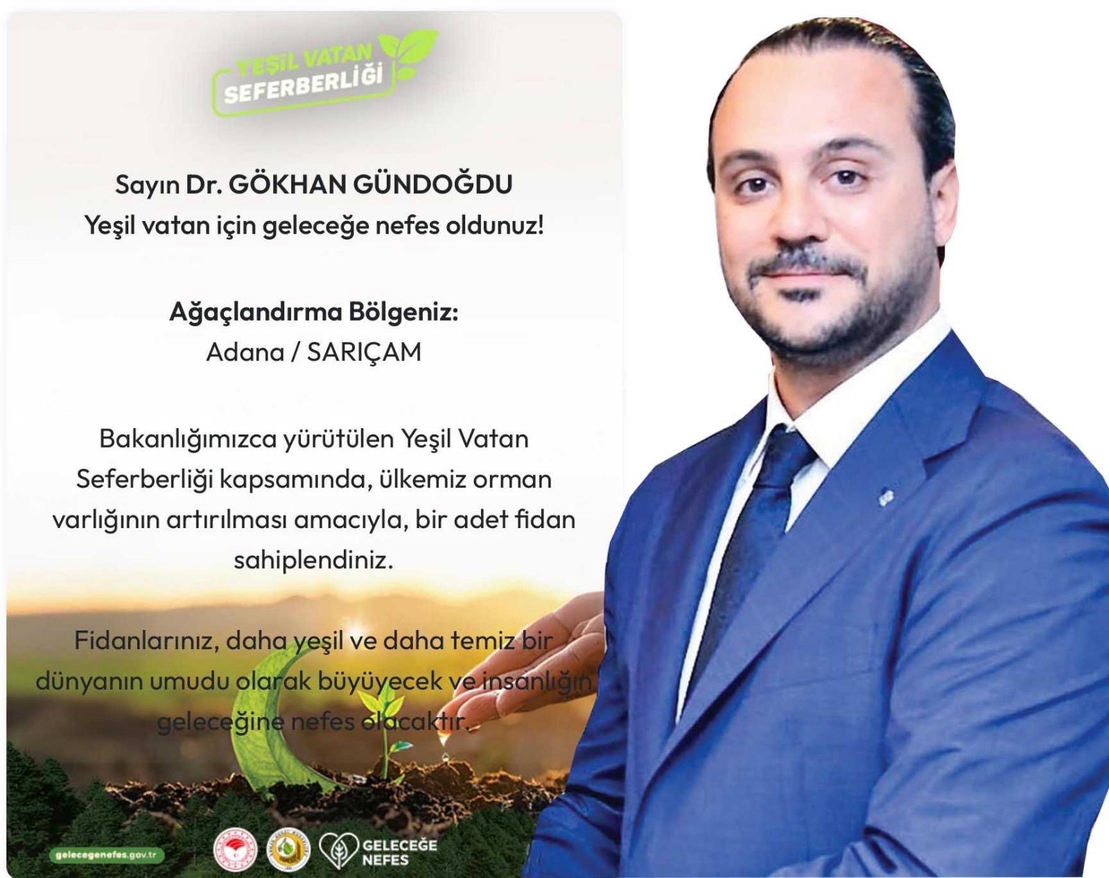 DR. GÜNDOĞDU’DAN  ‘YEŞIL VATAN’A DESTEK