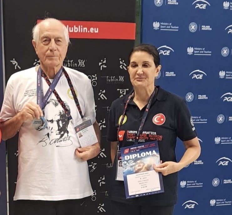 BEHÇET KURTİÇ 80-84 YAŞ GURUBUNDA 3 BRANŞTA AVRUPA İKİNCİSİ OLDU