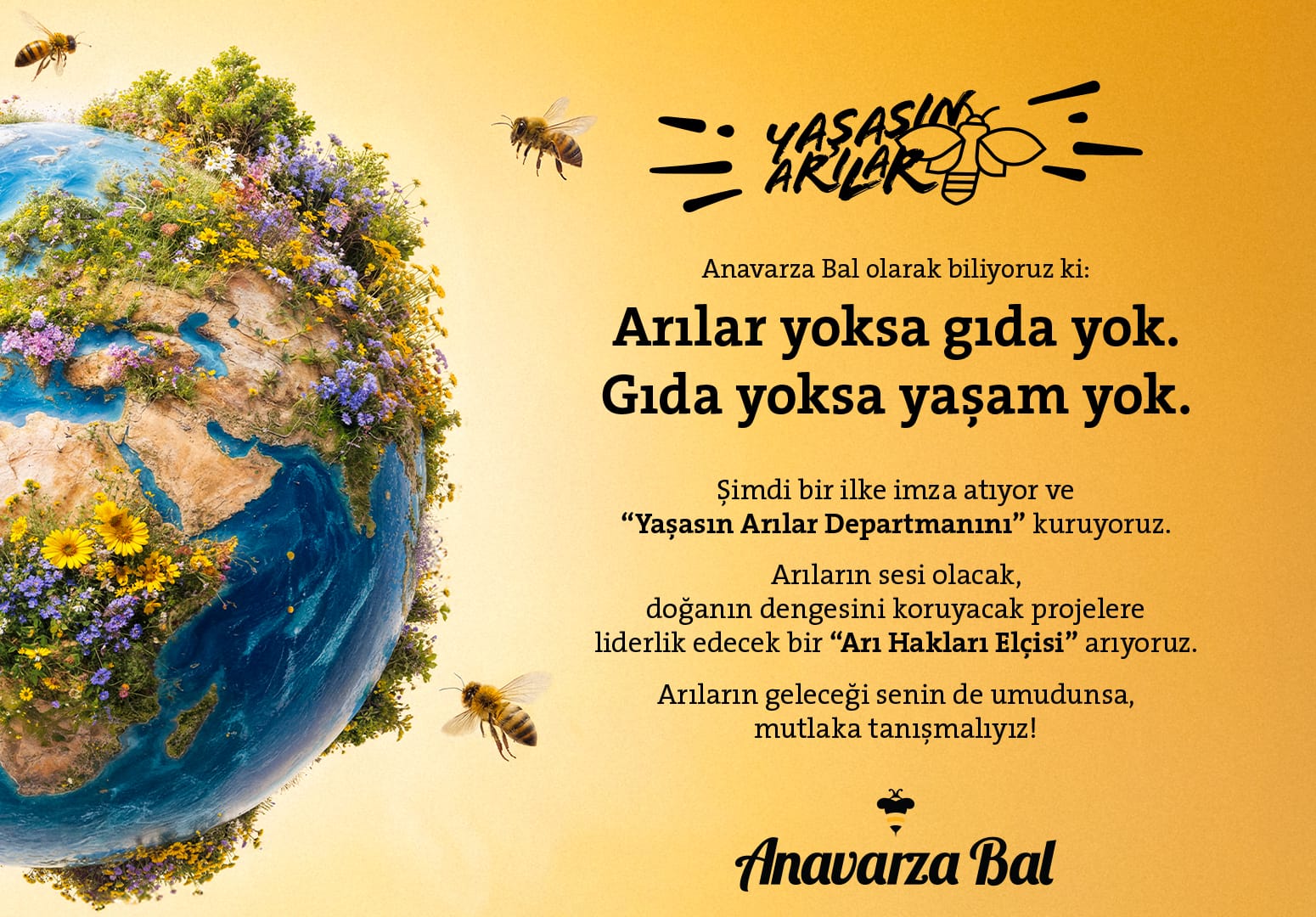Anavarza Bal’dan Türkiye’de Bir İlk: Arı Haklarını ve Ekosistemi Korumak İçin “Yaşasın Arılar Departmanı”