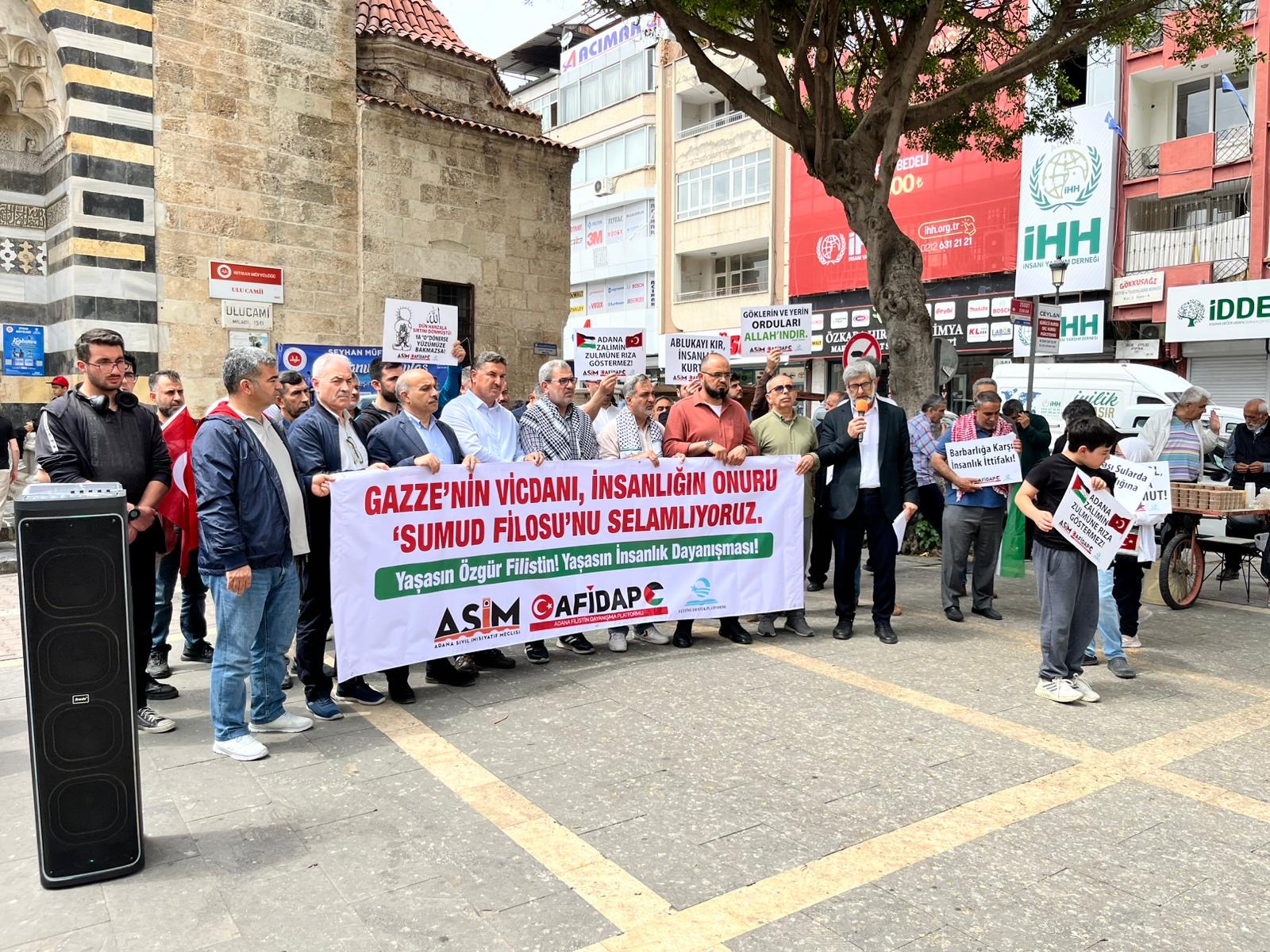 ADANA’DA STK’LARDAN İSRAİL’E ‘SUMUD FİLOSU’ TEPKİSİ