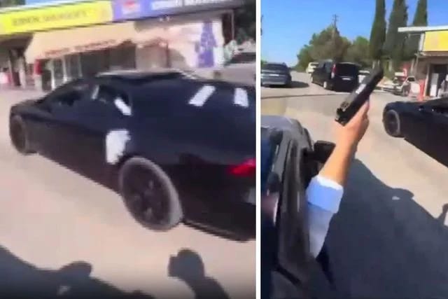 Maganda, Konvoyda Havaya Ateş Açtı