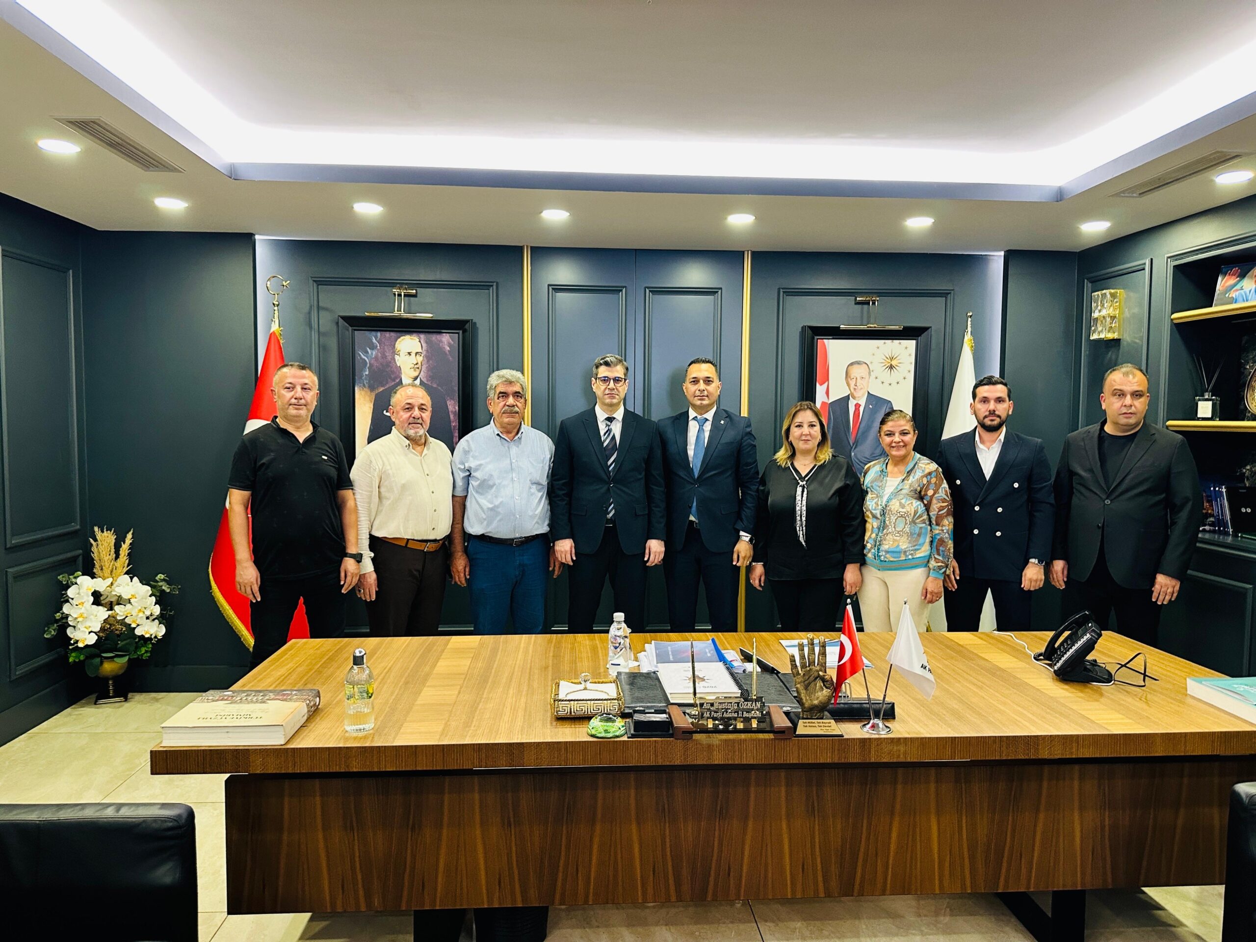 AK Parti Sarıçam Teşkilatı’ndan İl Başkanı Mustafa Özkan’a Hayırlı Olsun Ziyareti