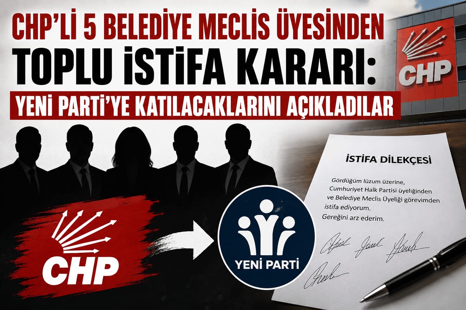 CHP’li 5 Belediye Meclis Üyesinden Toplu İstifa Kararı: Yeni Parti’ye Katılacaklarını Açıkladılar
