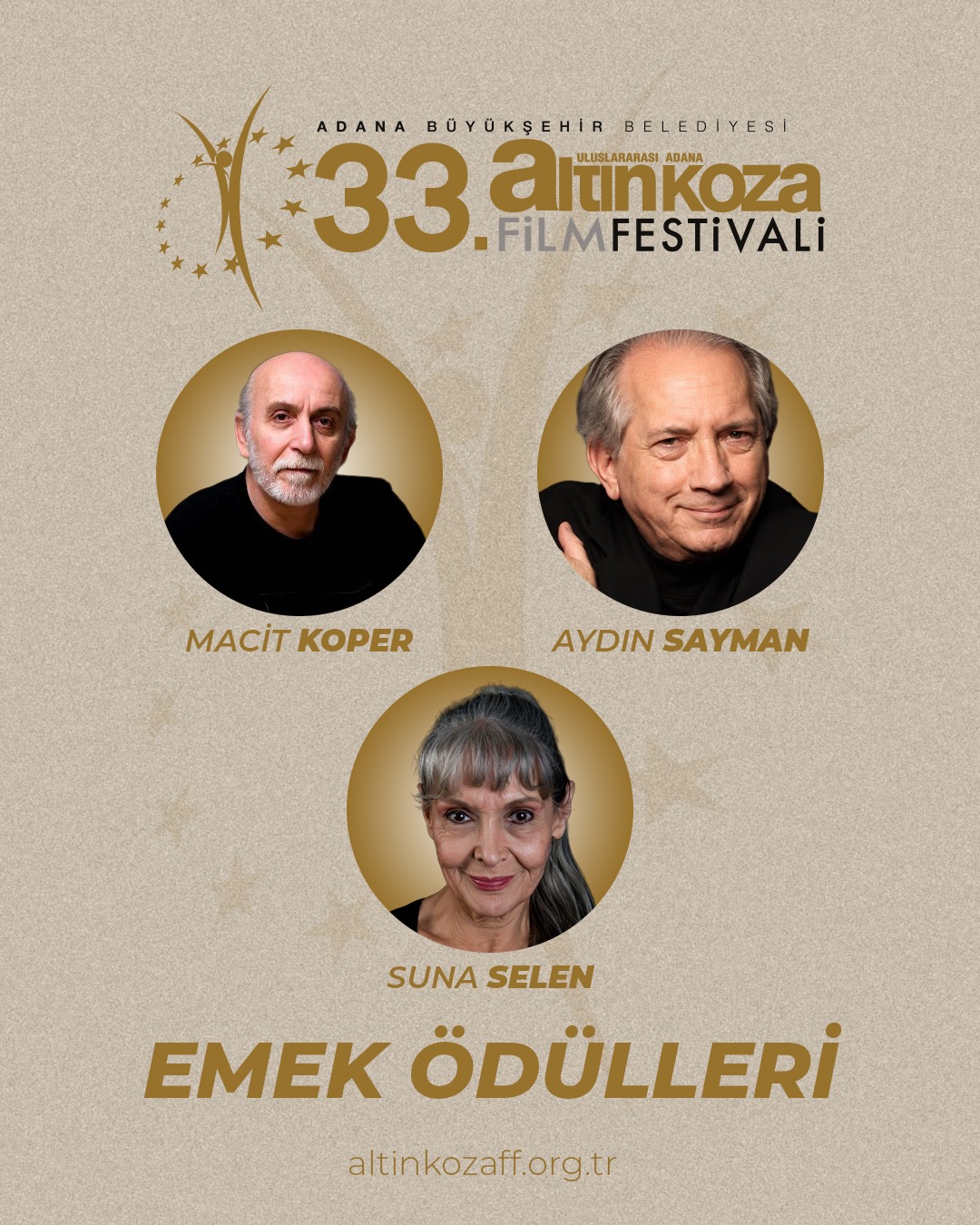 Altın Koza’dan Suna Selen, Macit Koper ve Aydın Sayman’a Emek Ödülü